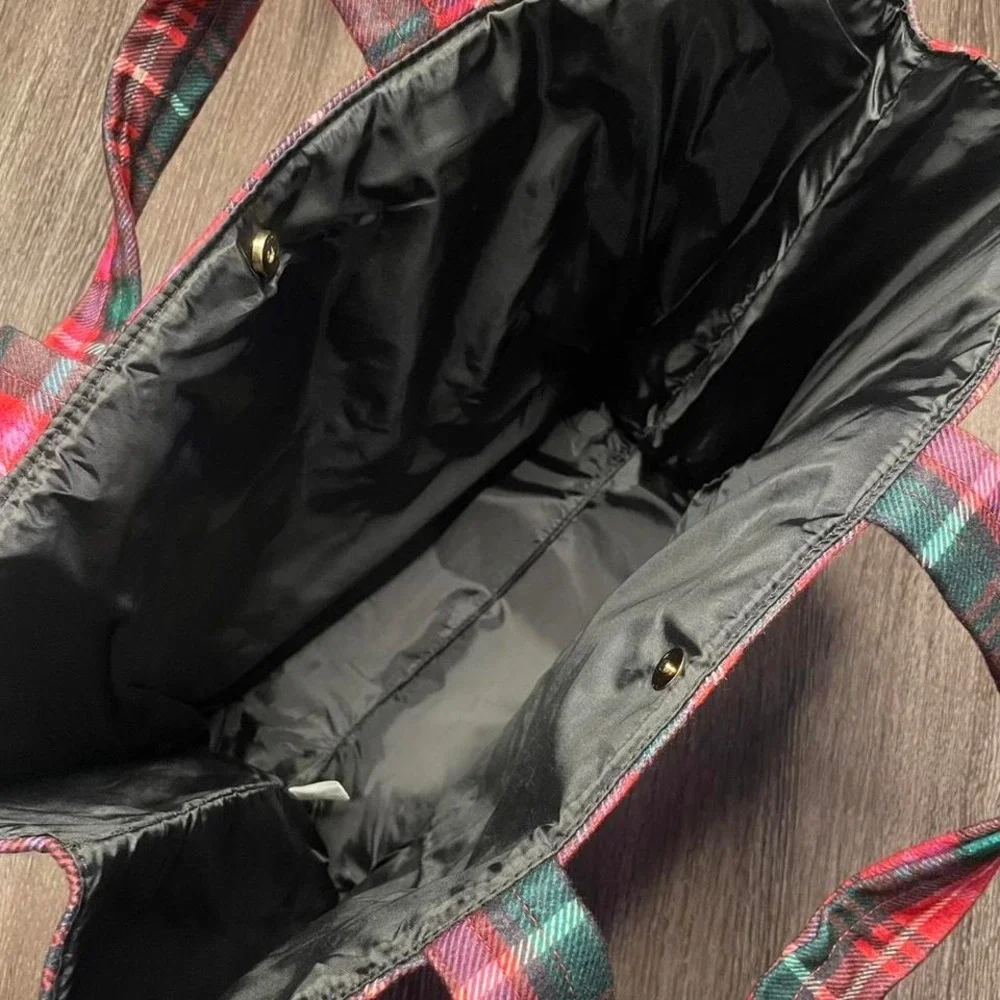 Victoria's Secret red plaid tote bag - Picture 4 of 4